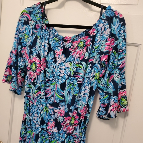 EC Lilly Pulitzer Calla Jumpsuit "Pineapple Paradise" Print Size Small, Colorful - Picture 3 of 10